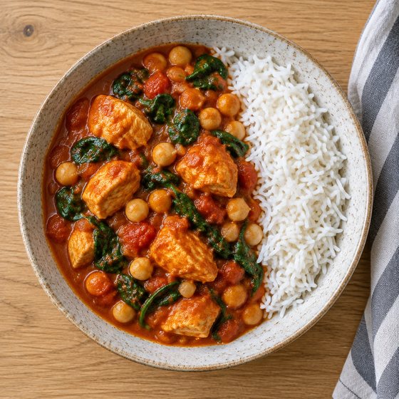Chicken & Chickpea Curry - AI-generated illustration