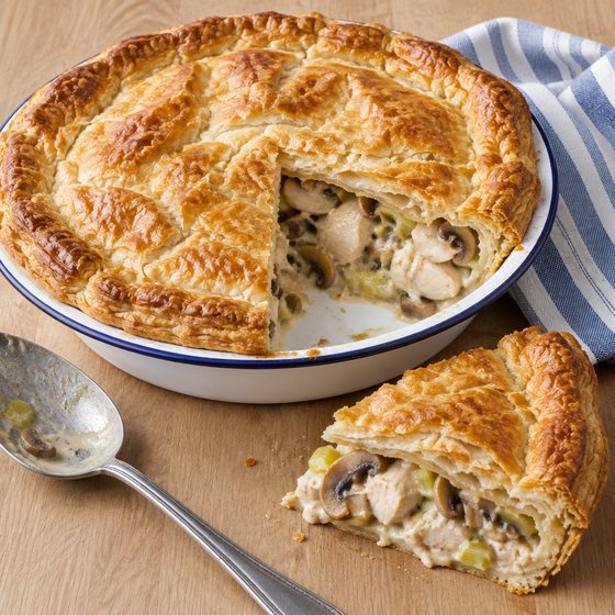 Chicken, Leek & Mushroom Pie - AI-generated illustration