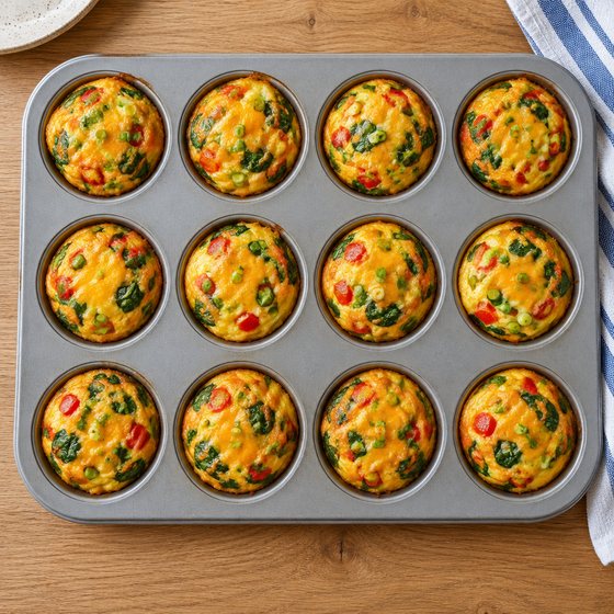 Egg & Veg Breakfast Muffins - AI-generated illustration