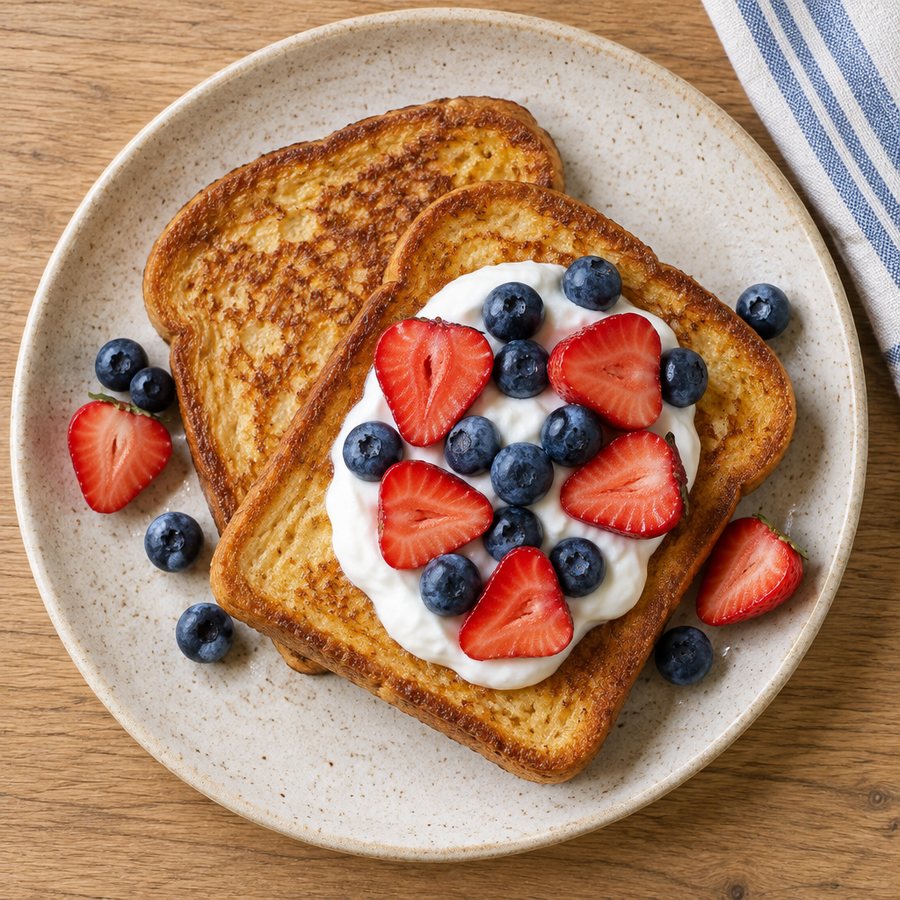 French Toast with Berries - AI-generated illustration