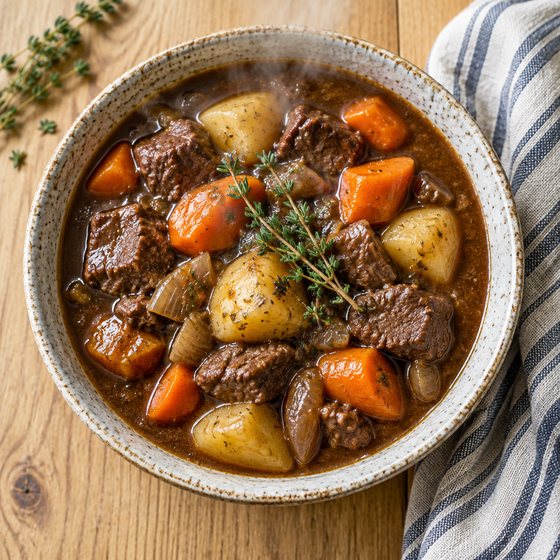 Slow Cooker Beef Stew - AI-generated illustration