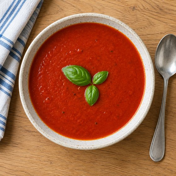 Tomato & Red Pepper Soup - AI-generated illustration